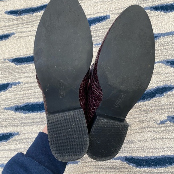 Steven Swanki Mule Croc Chainlink Mule Burgundy 9.5 - Picture 7 of 7